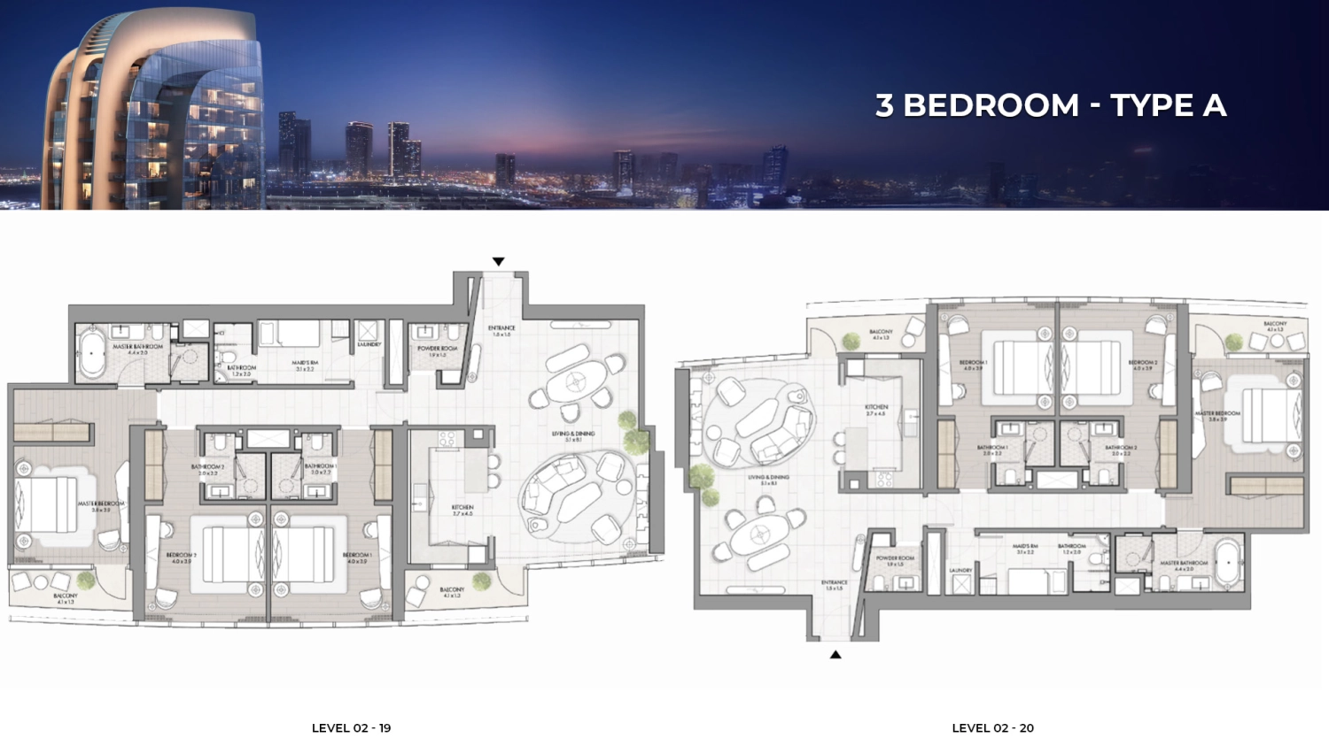 3 BR - Type A